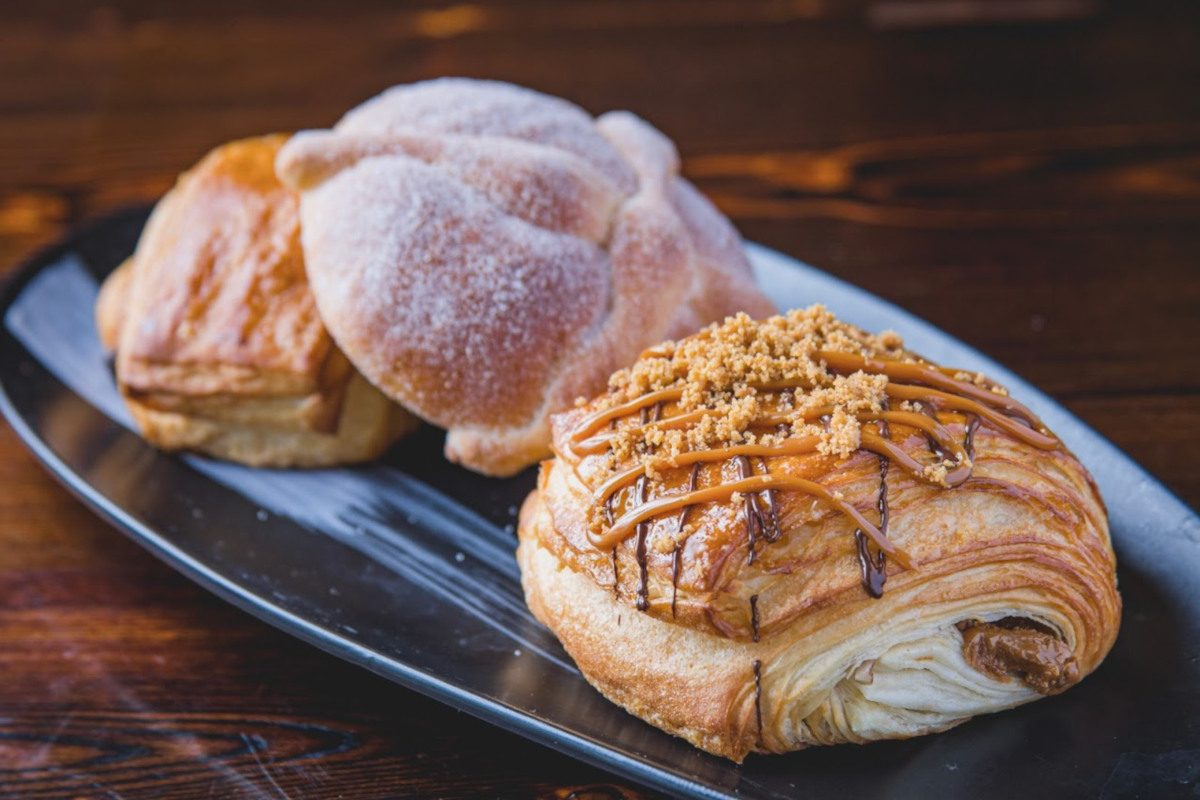 Pastries on the plate